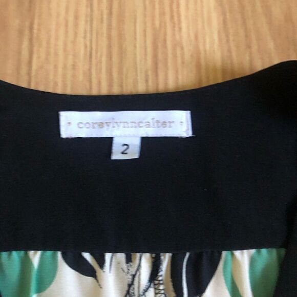 Corey Lynn Calter Anthropologie Multicolored Floral Print Silk Dress - Picture 7 of 8